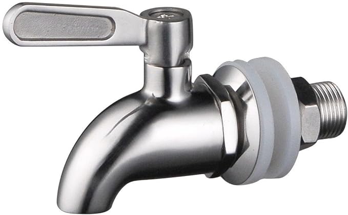 BTSKY™Stainless Steel Beverage Dispenser Replacement Spigot Fits 16mm（5/8 inch）Opening - No Lead Dispenser Replacement Fau...