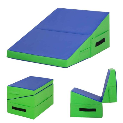 BestMassage Gymnastics Tumbling Mats Incline 34"x24" lnch Tumbling Mat Folding Gymnastic Tumbling Mat Indoor/Outdoor Exercise Mat Home Gym Yoga Mat with Handle