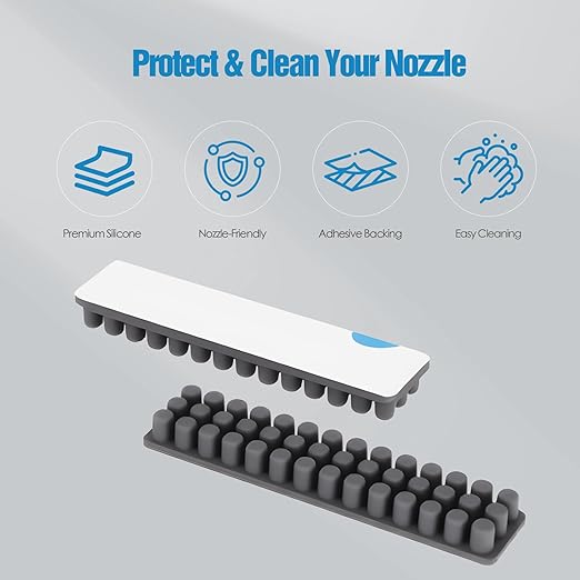 Nozzle Wiper Replacement for Bambu Lab A1 – 6 Pack, Silicone Nozzle Brush Cleaning Kit, 3D Printer Replacement Accessories