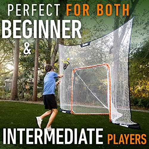 Franklin Sports Lacrosse Backstop Net - Lax Goal Backstop Net for Shooting Training + Practice - Extra Large + Durable - 12' x 9'