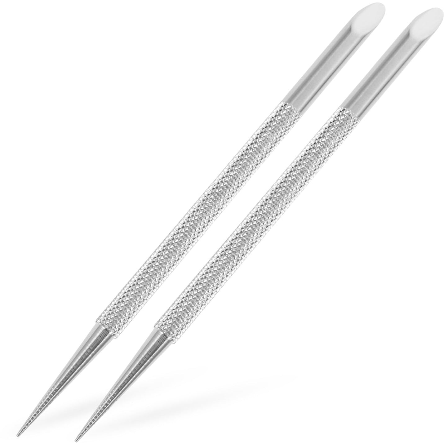 Luxshiny 2pcs Cuticle Pusher Tool Cuticle Remover Nail Polish Tools Stainless Steel Gel Fingernails Polish Peeler Manicure Tool