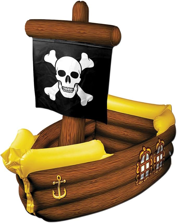 Beistle Inflatable Pirate Ship Cooler