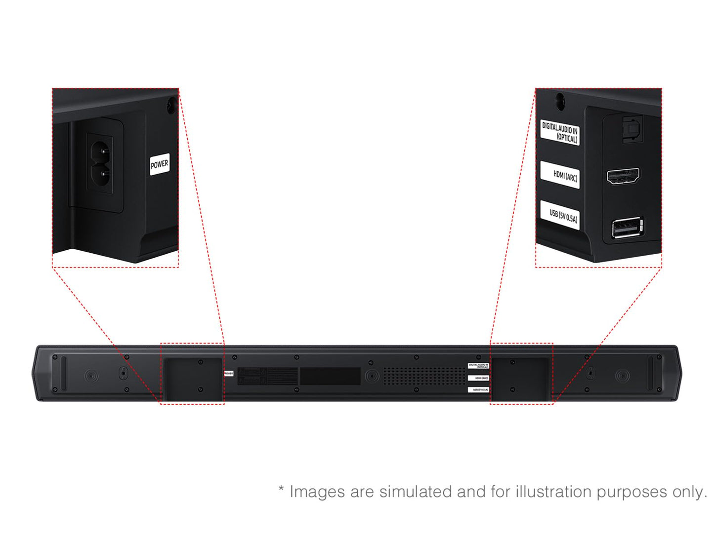 Samsung B-Series Soundbar HW-B550F 2.1 ch DTS Virtual:X Soundbar with Subwoofer (2025 Model) Voice Enhance Mode, Bass Boost, Adaptive Sound