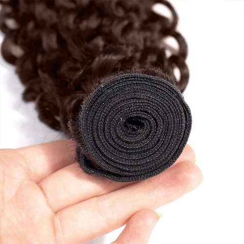 Habiliana Bundles Human Hair 20 22 24 Inch Jerry Curly Wave Dark Brown 4 Human Hair Bundles 11A Unprocessed Brazilian Virgin Quick Weave Hair Extensions for Black Women