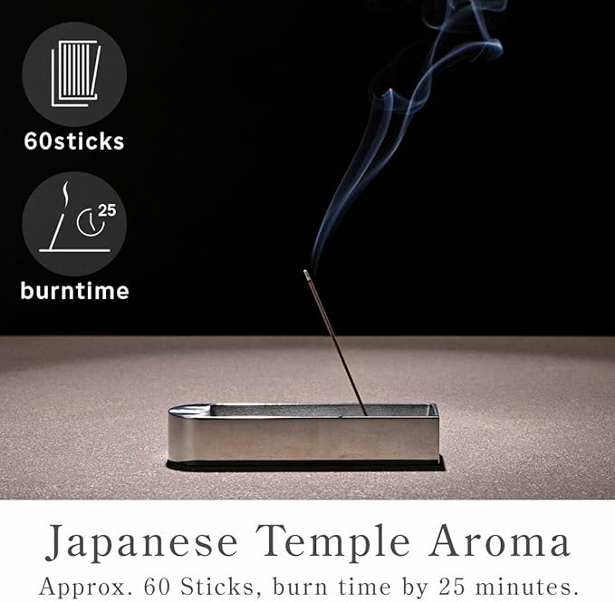 Kyoto Green Tea Incense Sticks - Japanese Temple Aroma, Ideal for Relaxation & Meditation, Approx. 60 Sticks (0.044 Pounds) - Premium Quality Incense for Spiritual & Home Use Nagomikobo
