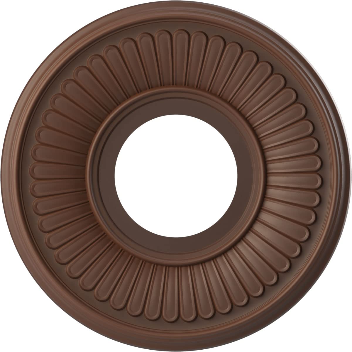 Ekena Millwork Cmp10Bedru Berkshire Thermoformed Pvc Ceiling Medallion (Fits Canopies Up To 4 1/2), 10Od X 3 1/2Id X 3/4P, Unive