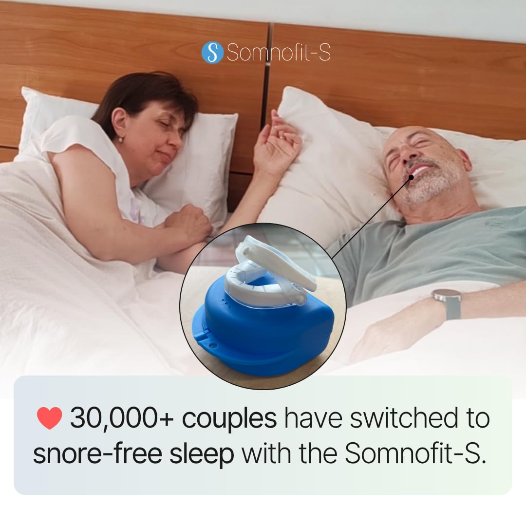 Somnofit-S Anti-Snore Mouth Guard by SnoreLessNow | Made in Switzerland | FDA Cleared | Most Comfortable Anti Snoring Mouthpiece | Sleep Tight Mouth Guard | Adjustable Snoring Solution for Men & Women