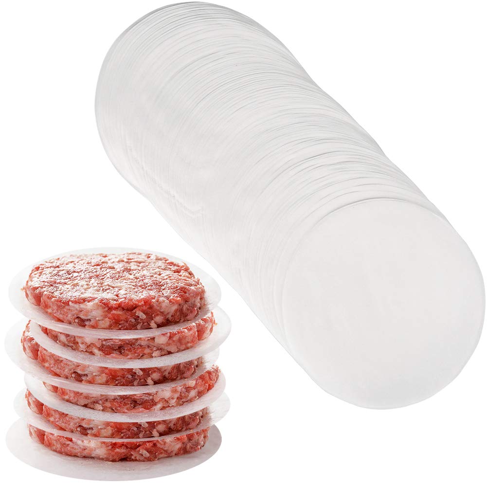 Hamburger Patty Paper Round 4.5 Inch, Set of 200, Non Stick Patty Paper Sheets for Burger Press, Patty Serperate and Cake Baking(5.5/6/7/8/9/10/12inch Available)