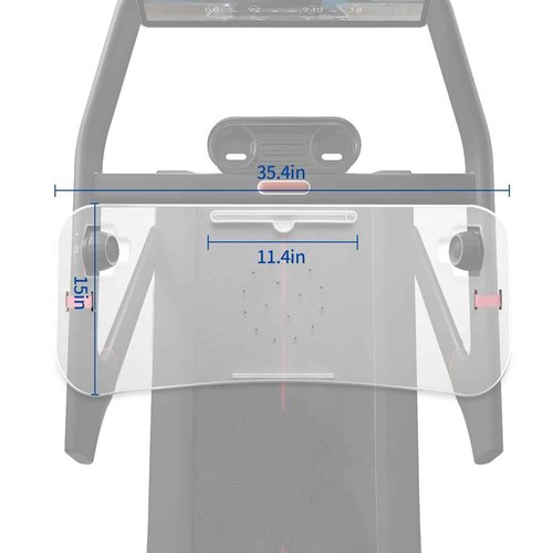Qsxou Treadmill Desk Attachment,Compatible with Peloton Tread Tray Ergonomic Platform, Tablet Holder,New Universal Cooling Holes Laptop Stand for Home/Office Transparent Acrylic Material