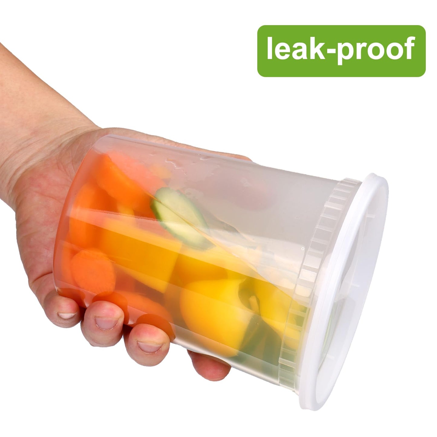 Moretoes 60 Sets 32 Oz Soup Containers with Lids, Deli Containers with Lids, Heavy-Duty Microwaveable Airtight Container for Soups, Leftovers, Sauces