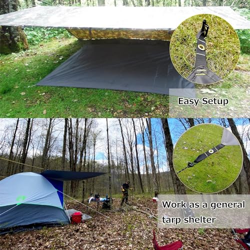 Farfly Tent Footprint Waterproof PU 3000 Easy Set up Heavy Duty Ultralight Tent Footprint for Camping,Hiking, Backpacking,...