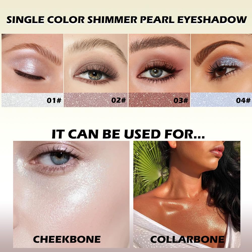 Taupe Mauve Shimmer Single Eye Shadow Palette Makeup with Mirror,High Pigment Blendable Neutral Powder Monochrome Eyeshadow for