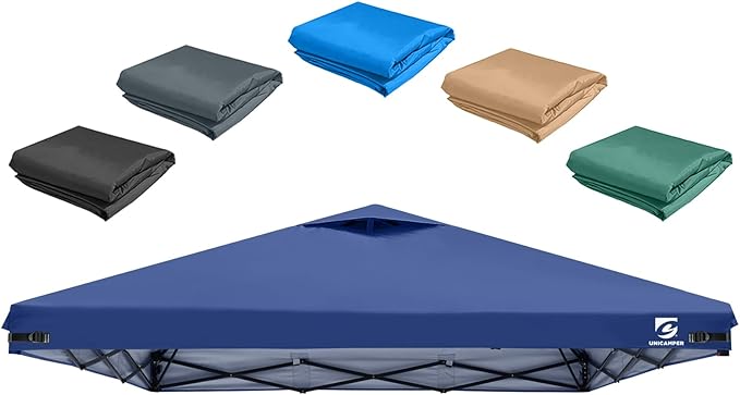 10x10 Pop Up Canopy Replacement Top Cover with Air Vent for Straight Leg Canopy Tent, Waterproof for Outdoor Garden Patio ...