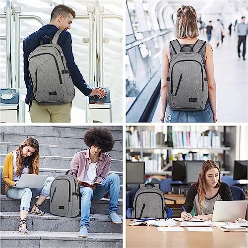 Mancro Laptop Backpack for Travel, Anti-theft Laptop Backpack for Men Business Backpack Work Daypack with USB Charging Por...