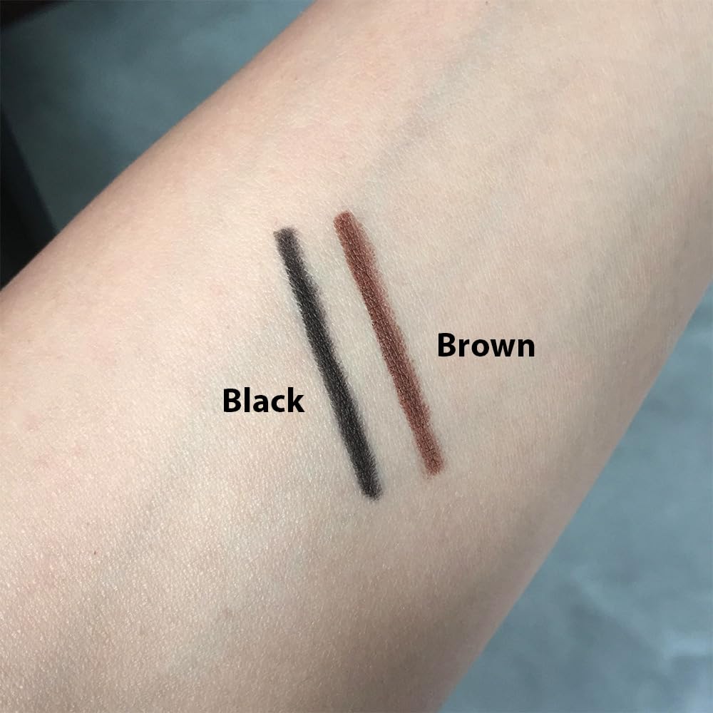 10PCS Black Automatic Waterproof Inner Eyeliner, Eyeshadow & Eyebrow Pencil - Multi-Use Cream Pen for Liner, Shadow & Brows