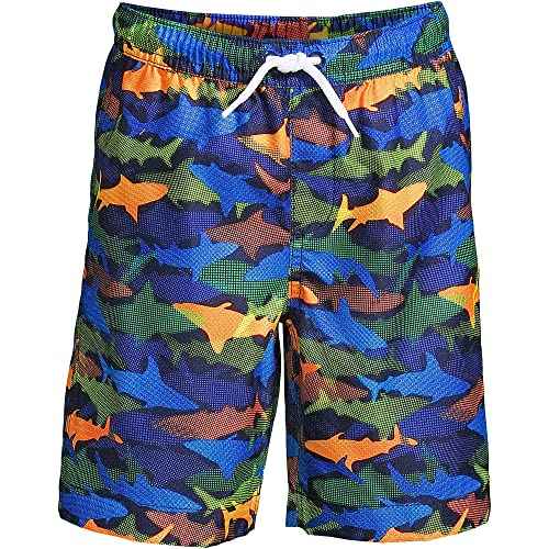 Lands' End Boys Active Stretch Quick Dry UPF 50 Swim Trunk