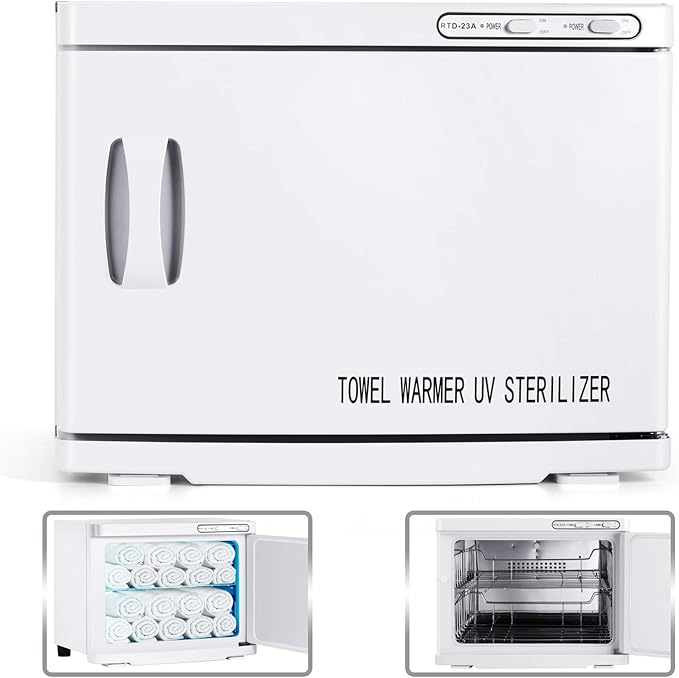 Artist hand Hot Towel Warmer Cabinet, 23L Large Capacity Towel Warmer Fast Heating Stainless Steel Cabinet for Bathroom, Spa Esthetician, Salon, Facial, and Family Use (23L)