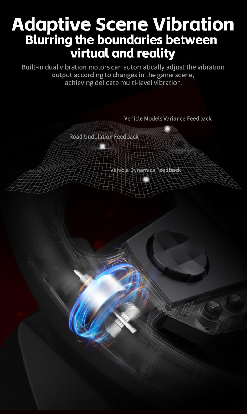 PXN V9 Gen2 Gaming Racing Wheel With magnetic Pedals and Shifter 270/900° Dual-Vibration Driver free, sim car Driving pc Steering Wheel for PC,PS4,PS3,Xbox one, Xbox Series X/S switch