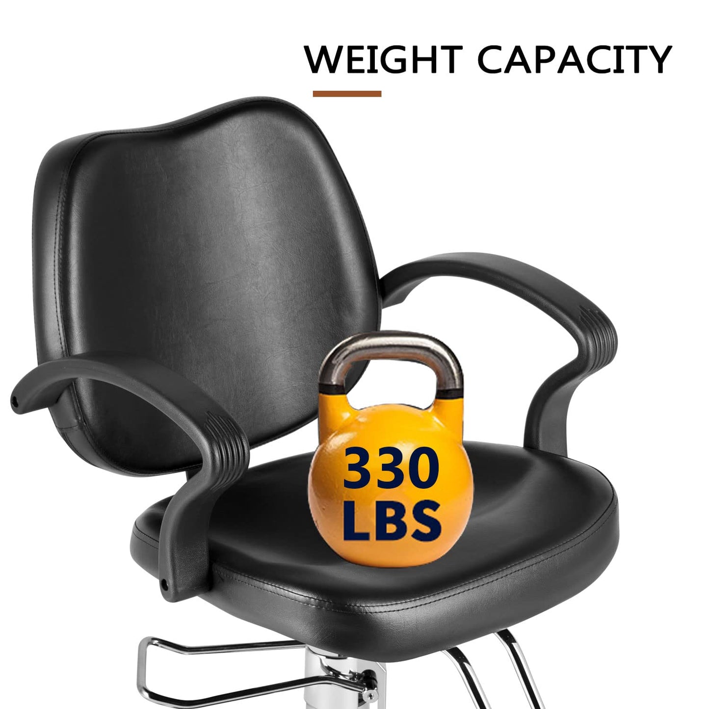 Topsalon Barber Chair,Salon Chair for Hair Stylist Swivel Styling Chair Heavy Duty Hydraulic Pump Adjustable for Beauty Hair Salon Spa Shampoo(Black)