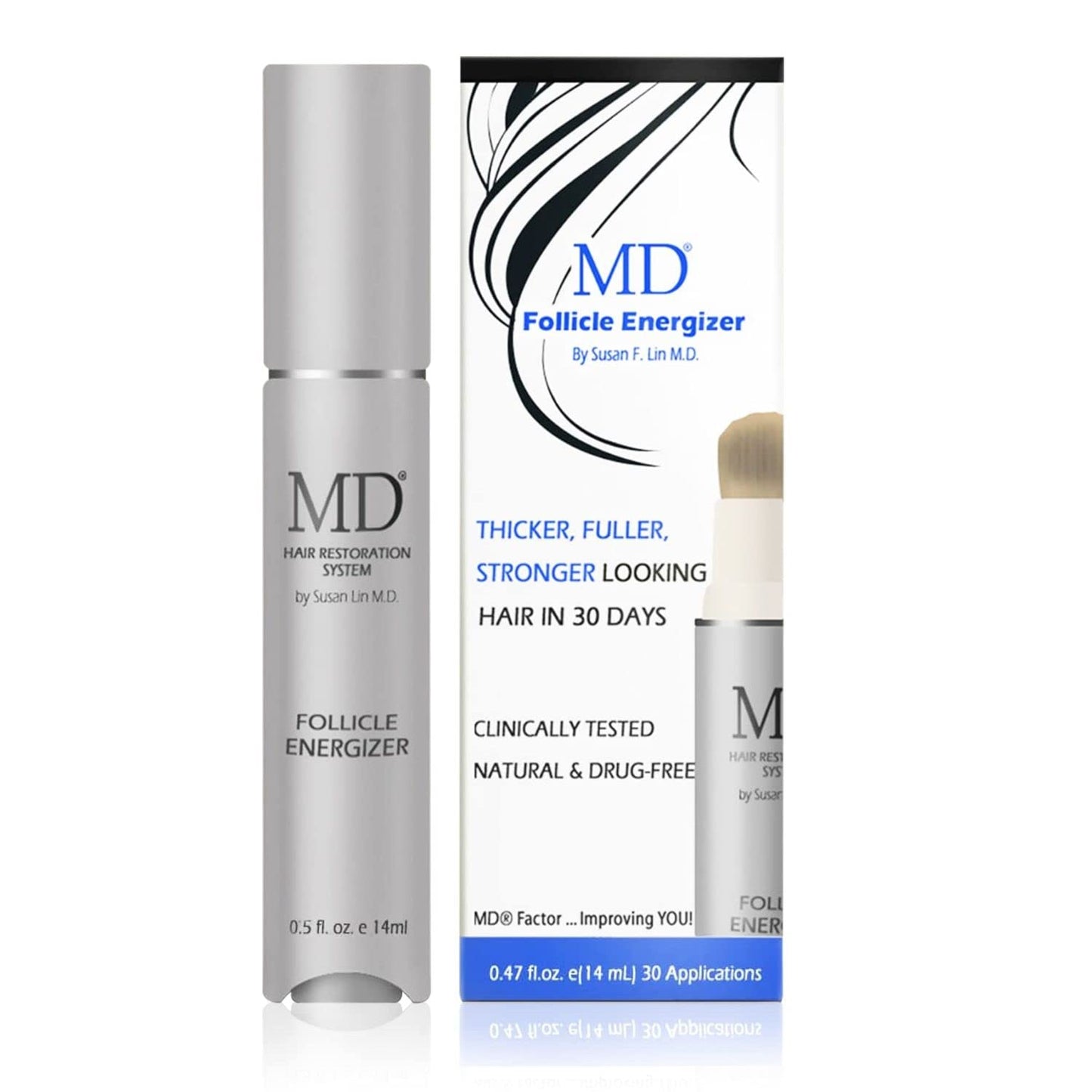 MD Factor Natural Hair Growth Serum | Follicle Energizer Serum - Prevents Thinning Hair & Hair Loss By Stimulating Hair Follicle