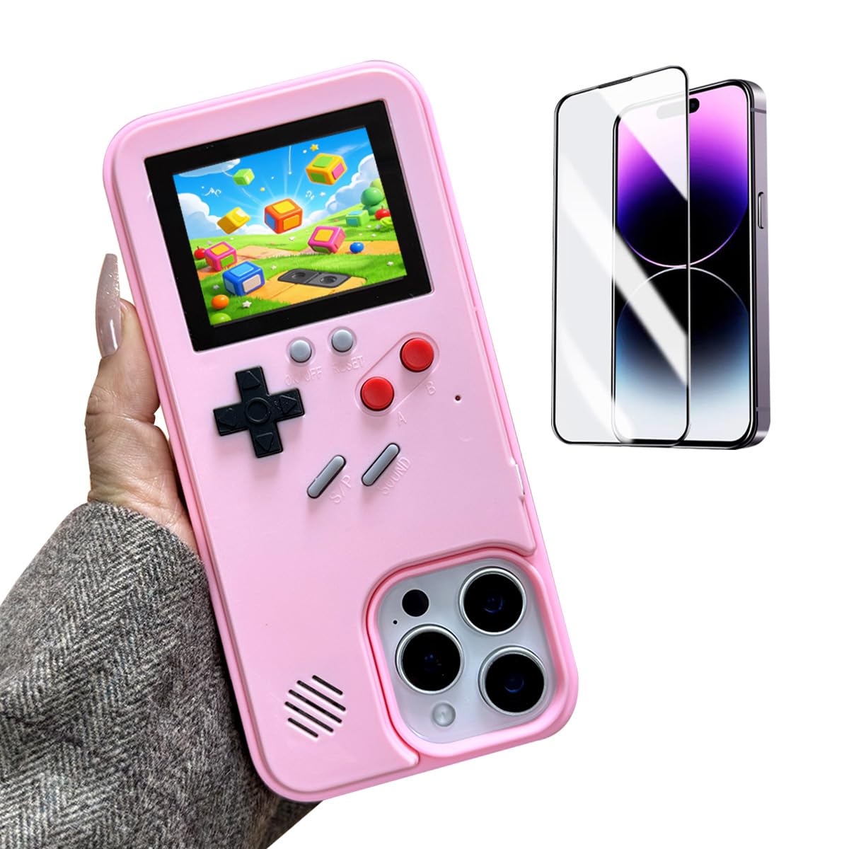 ERAKOLE Game Phone Case for iPhone 11 Retro Video Game Cover Funny Playable Design, Shockproof Protective Gamer Case for iPhone,