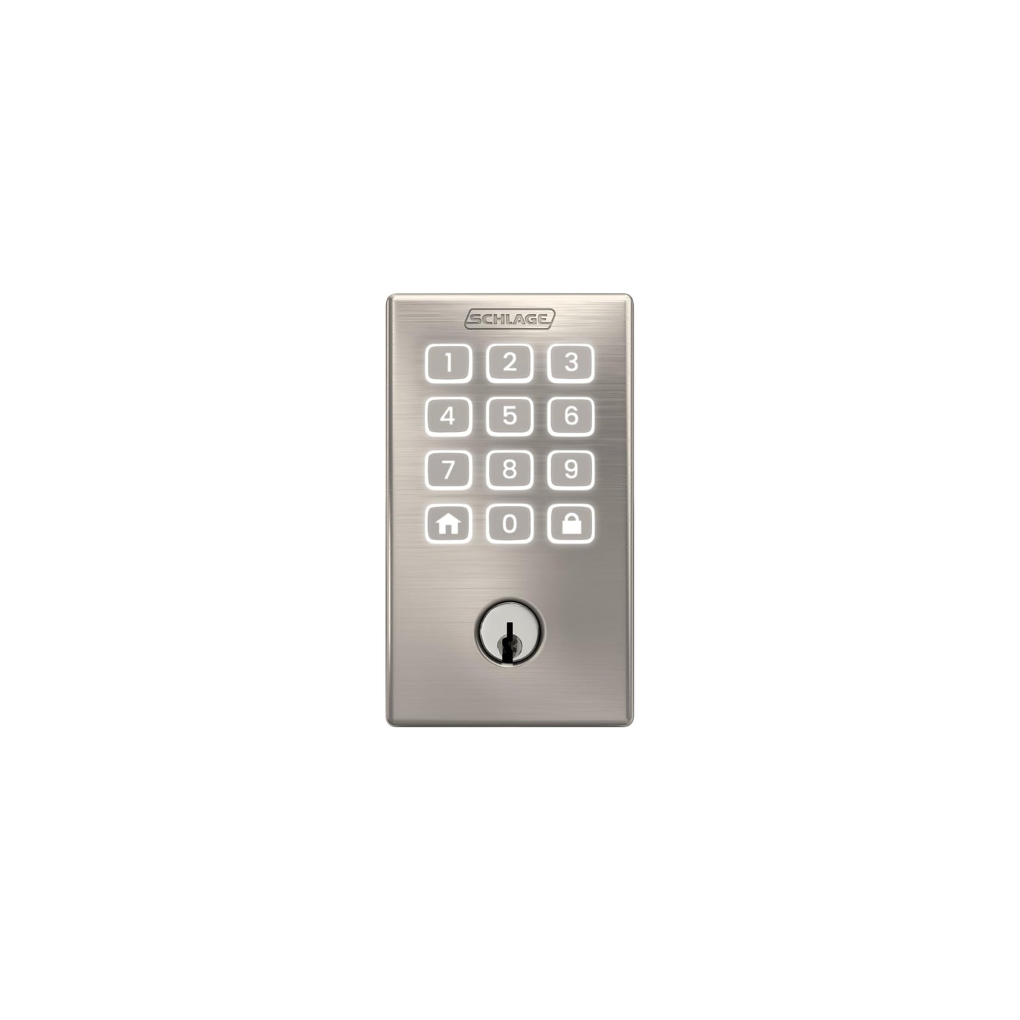 Schlage Arrive Smart Wi‑Fi Deadbolt Lock with Keypad, Keyless Entry Front Door Lock, App Control, Alexa and Google Home Compatible, Satin Nickel, BE459WB CEN 619