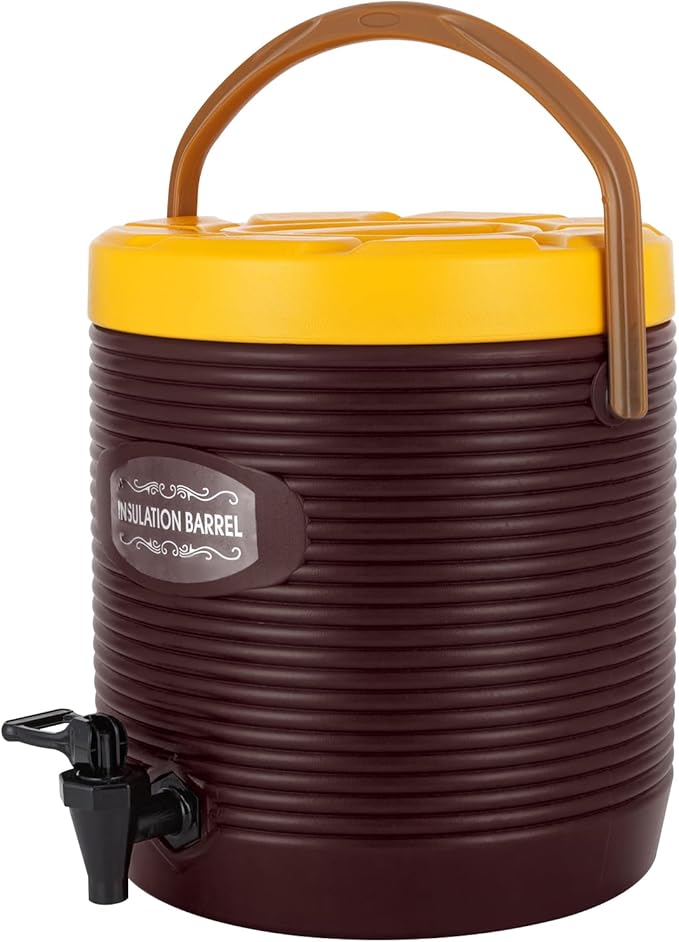 Insulated Beverage Dispenser 3 Gallon Ice and Hot Drink Dispenser with Stainless Steel Interior and Spigot, Portable Hot W...