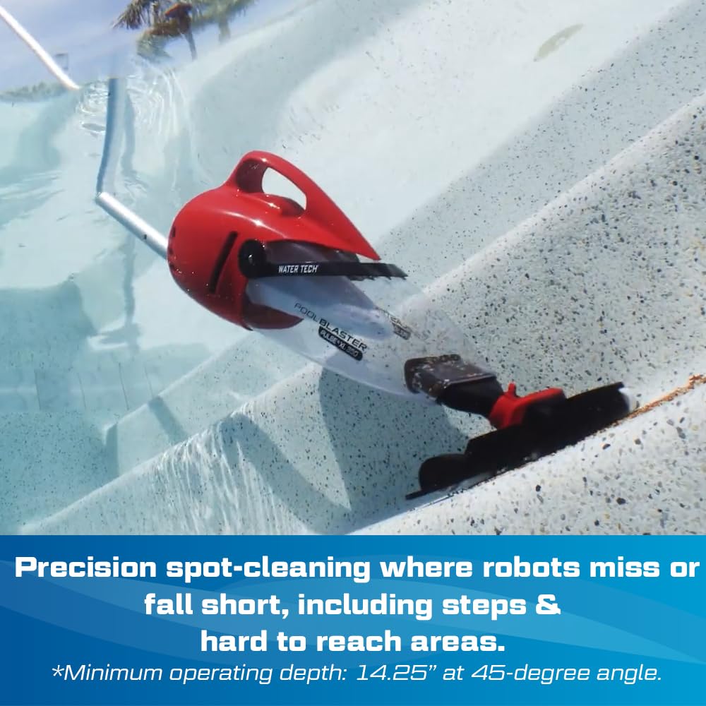 POOL BLASTER Pulse XL 350 American-Engineered Cordless Pool Vacuum with Auto-Start Sensor – Hoseless Vac with XL Debris Chamber for Inground, Above Ground Swimming Pools - 10.5" Head & 60 Min Runtime