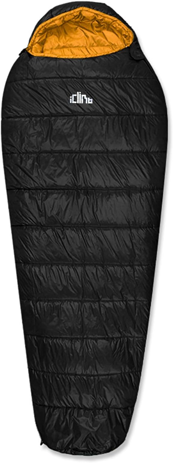 iClimb 3M Thinsulate Insulation Mummy Sleeping Bag with Compression Sack Ultralight Compact Warm Washable for Adults Indoo...
