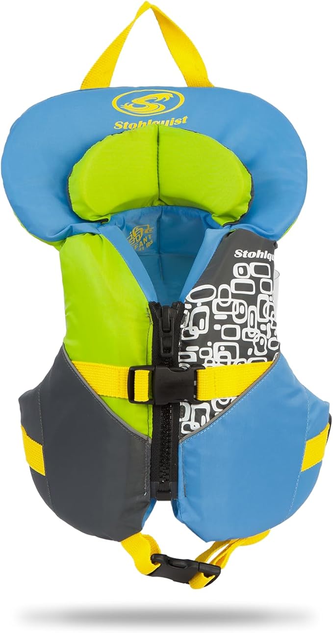 Stohlquist Infant Life Jacket, US Coast Guard Approved, Type II Life Vest (20-30 lbs) for Babies and Toddlers, Support Col...