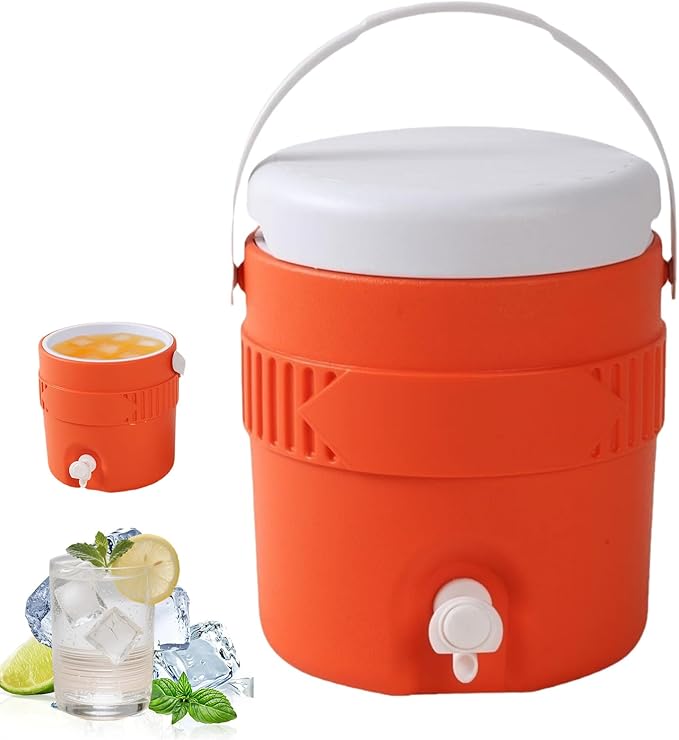 1 Gallon Portable Sports Cooler Water Drink Beverage Dispenser, Insulated Cooler Water Drink Dispenser with Spout Handle, ...