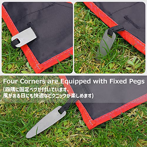 Azarxis Pocket Blanket Waterproof Beach Picnic Festival Mat Sandproof Ultralight Compact Portable Travel Tent Tarp Footpri...