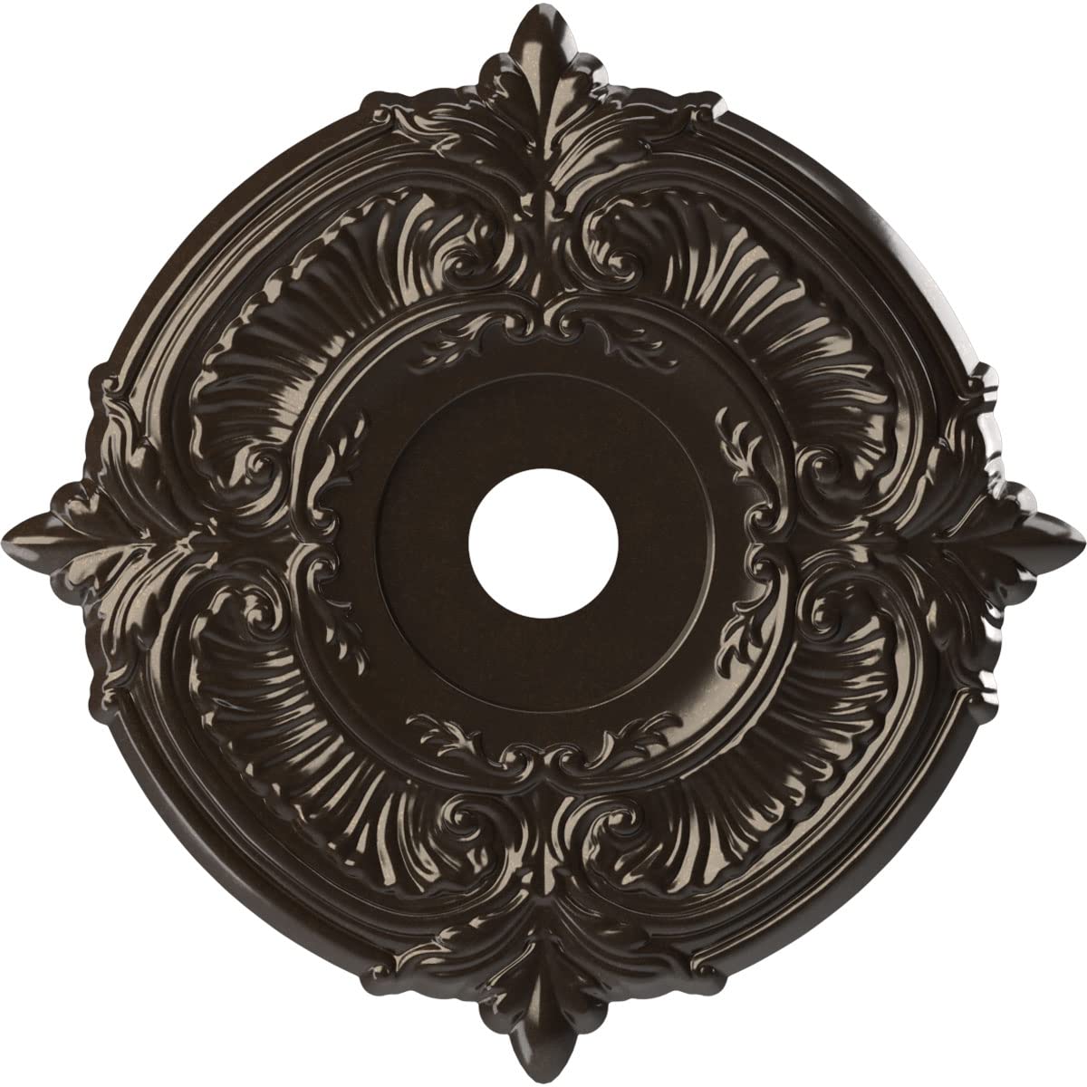 Ekena Millwork Cmp22Ateru Attica Thermoformed Pvc Ceiling Medallion (Fits Canopies Up To 7 3/4), 22Od X 3 1/2Id X 1P, Universal