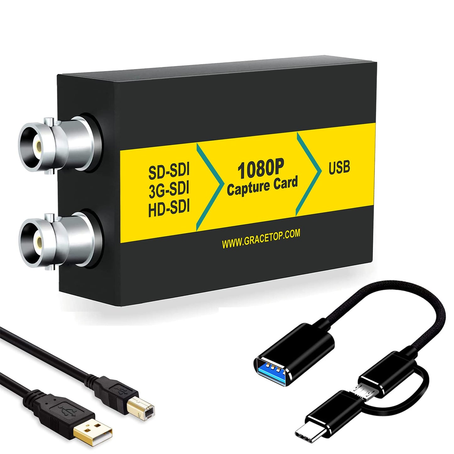 Sdi To Usb 3.0 Video Capture Device With Hdmi Loopout, Sdi Capture Card For Game Streaming Video Recording For Windows, Linux, O