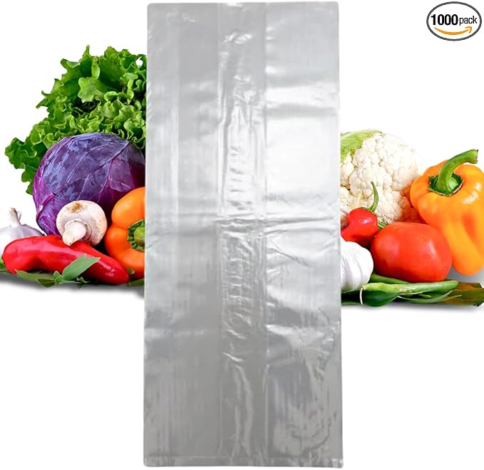 Clear LDPE Poly (No Venting Holes) - 6"x3"x15" - 1000 Bags - 0.80 mil - Clear