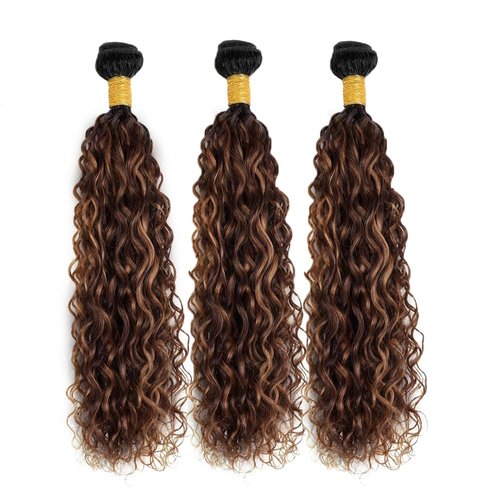 4/30 Human Hair Bundles Ombre Water Wave Human Hair Bundles #4 Water Wave Bundle 24 26 28 inch 4/30 Bundle 300g