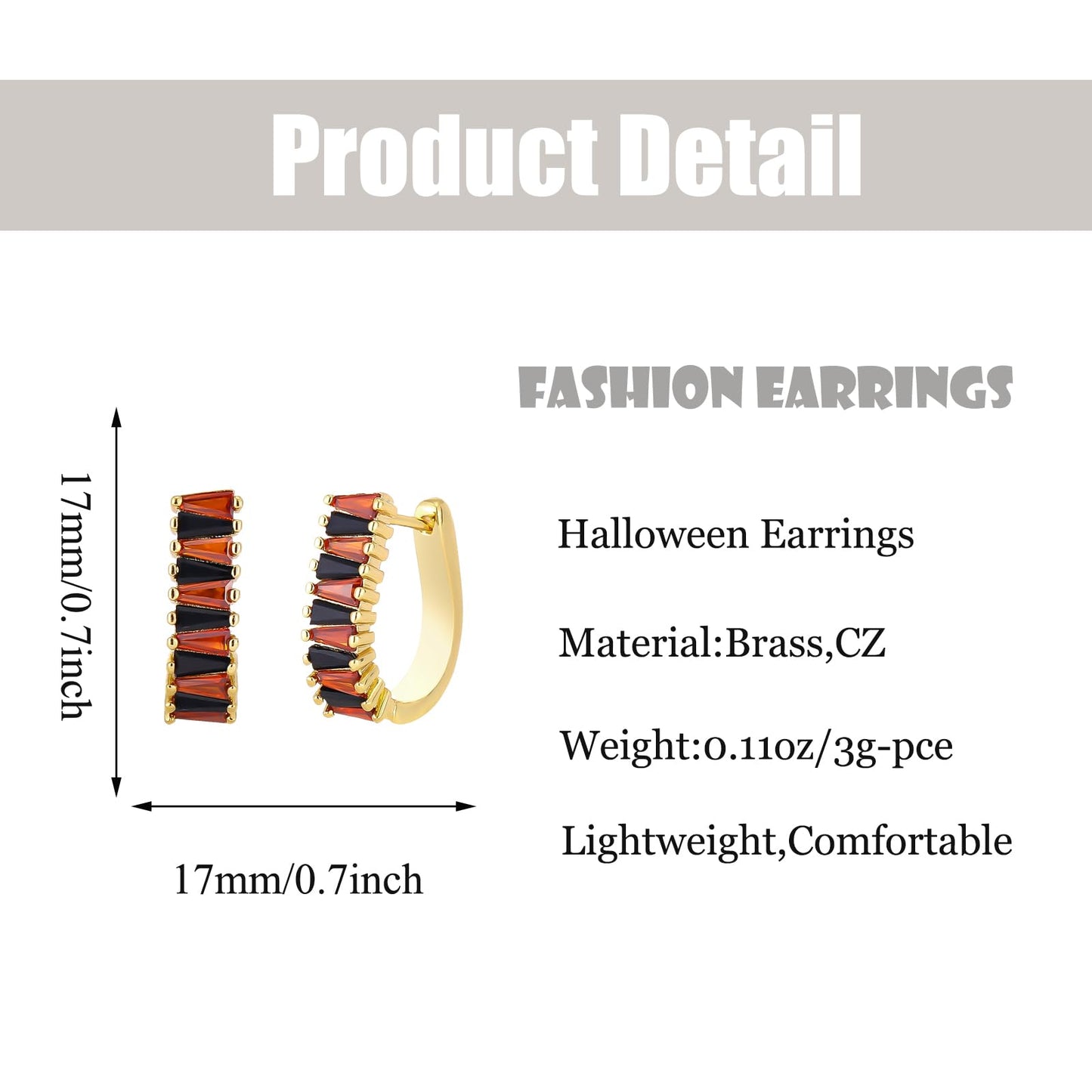 GAOKOXI Halloween Earrings for Women,Fun Halloween Chunky Gold Crystal Rhinestone Hoop Earrings,Cosplay Costume Jewelry