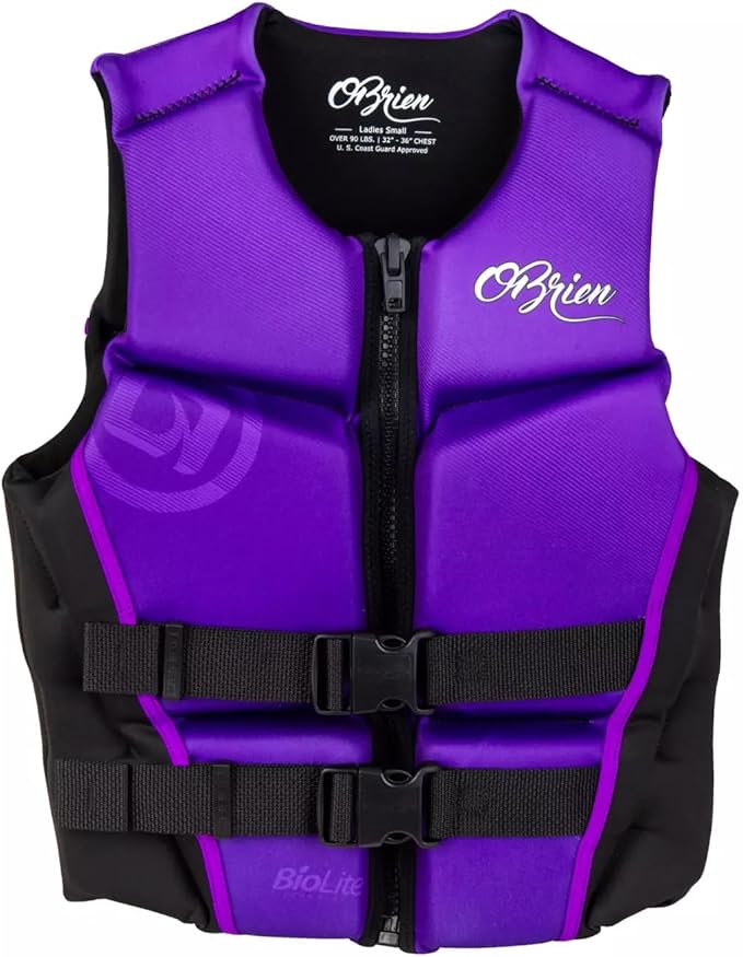 O'Brien Womens Flex V-Back LTD Life Jacket - US Coast Guard Approved Level 70 Buoyancy - Water Sports Activity Including B...