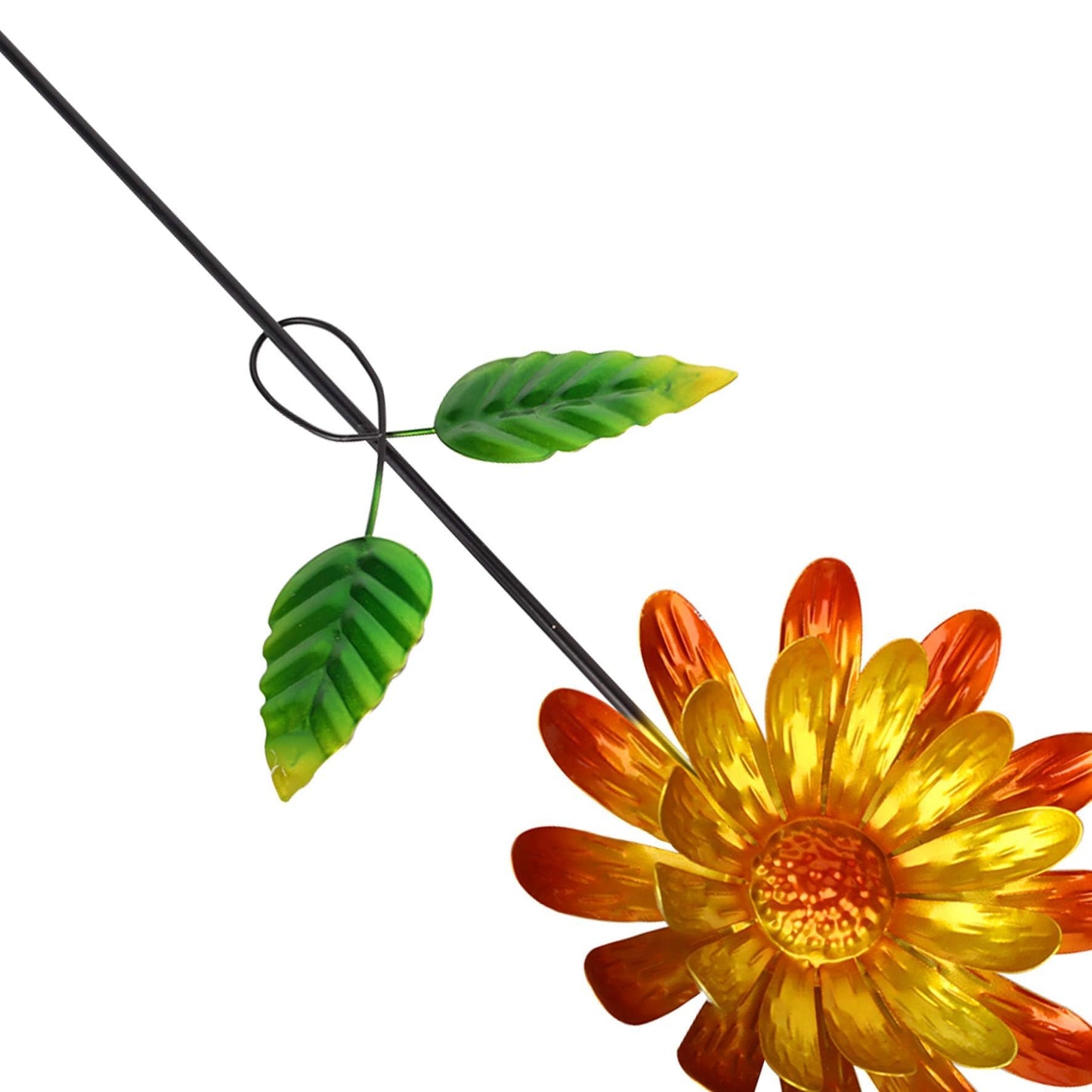 Metal Garden Stakes Outdoor Decor, 3 Pack Waterproof Floral Plant Stakes for Lawn, Patio, Yard - Durable Iron Flower Decorations for Garden, Landscape