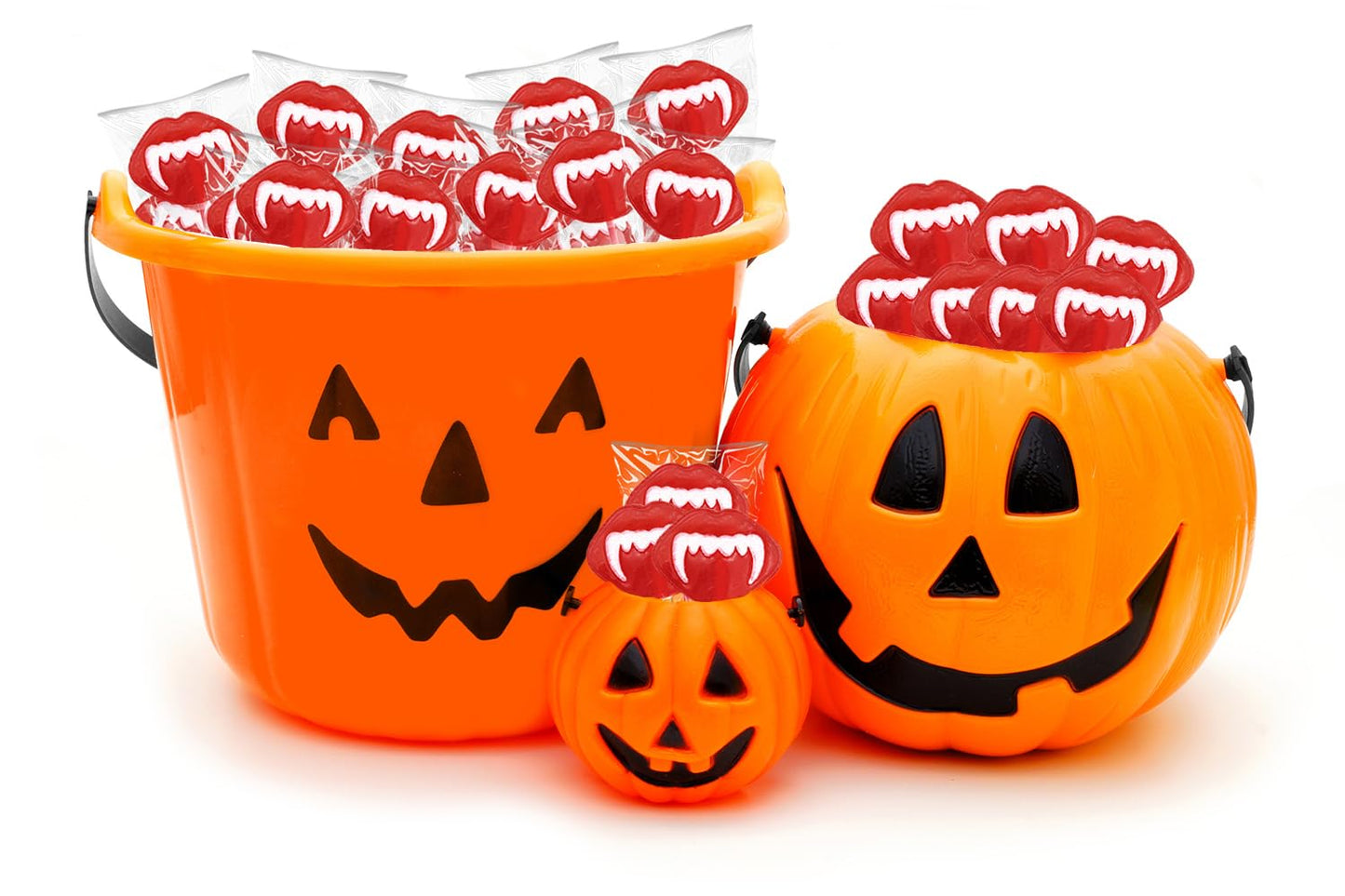 Fruidles Halloween Vampires Fangs Tattoo Lollipop Suckers Candy, Great for Goody Party Bag Fillers, Individually Wrapped (Half-Pound)