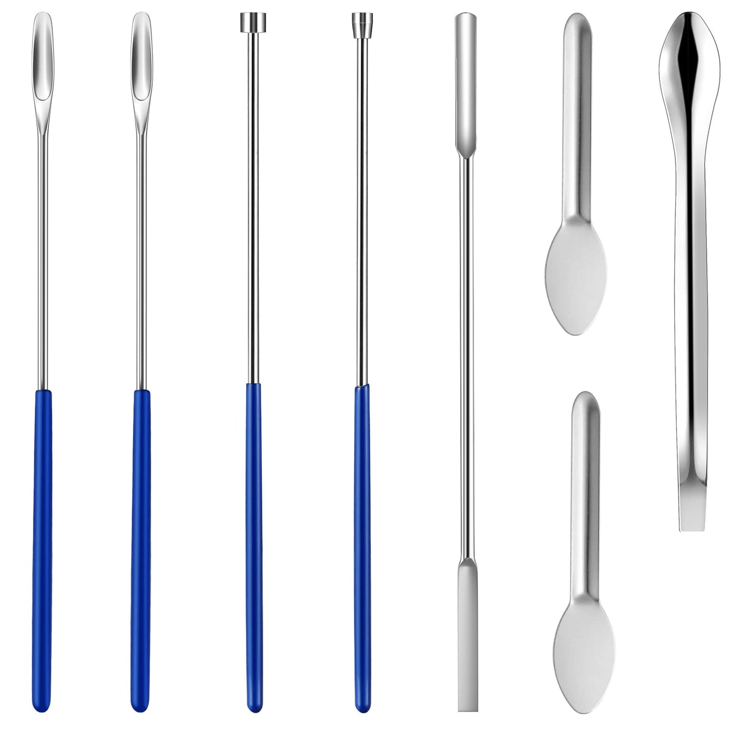 8 Piece Capsule Filling Machine Kits for Empty Pill Capsules Filler, Home & Lab Supplies - Micro Tiny Spoon Spatula, Lab Scoop Filling Tray, Herb Powder Tamper Tool, Gel Capsules Size #000 00 0 1 2 3