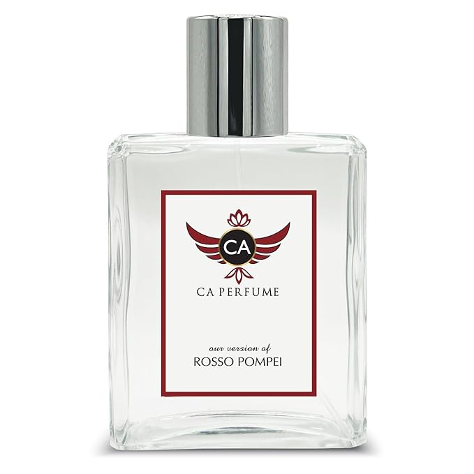 CA Perfume Impression of Rosso Pompei for Women and Men Eau De Parfum Amber Floral Scent Long Lasting Unisex Fragrance Signature Scent for Day and Night Wear 3.4 Fl Oz 100ml