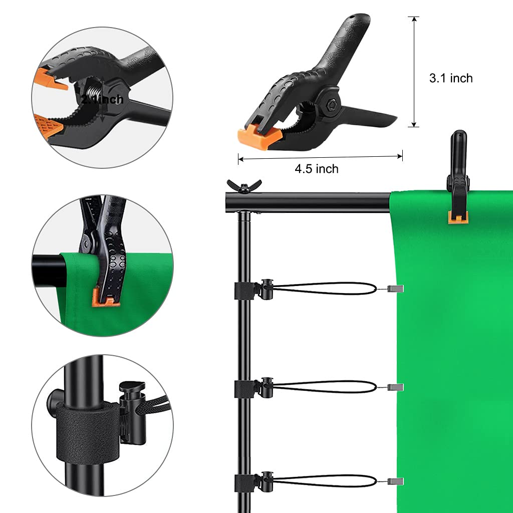 CPLIRIS Backdrop Stand for Parties, 8.5x10ft Adjustable Background Support System for Events Decoration, Baby Shower, Photography with Spring Clamps, Backdrop Clip, Sandbag and Carrying Bag