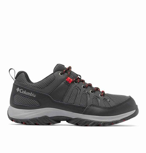 Columbia Men's Granite Trail Waterproof, Shark/Mountain Red, 14