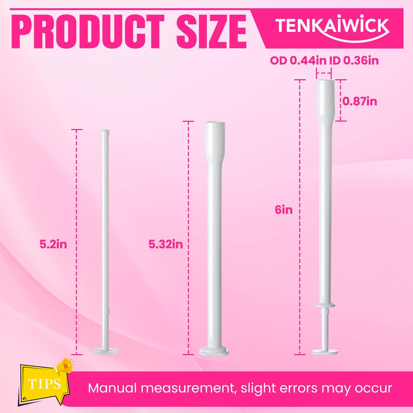 TENKAIWICK 30 Pack Disposable Vaginal Suppository Applicator for Women, Vaginal Applicator fits Size 0/00 Cap-Sules and Most Pills, Tablet Suppositories, Individually Wrapped