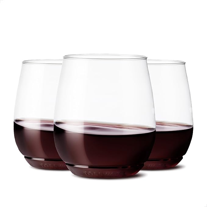 TOSSWARE POP 14oz Vino SET OF 48, Recyclable, Unbreakable Unbreakable & Crystal Clear Plastic Wine Glasses, 48 Count (Pack...