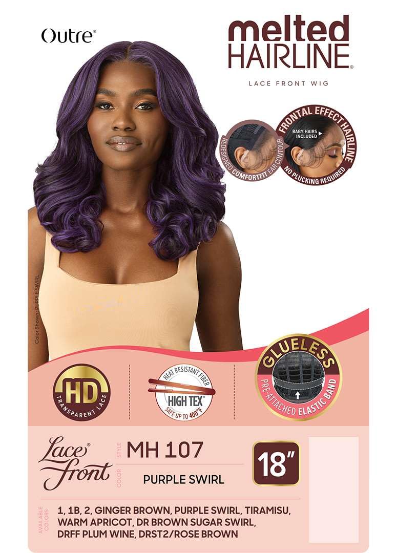 Outre Lace Front Wig - Melted Hairline - MH 107 (DRST2/ROSE BROWN)