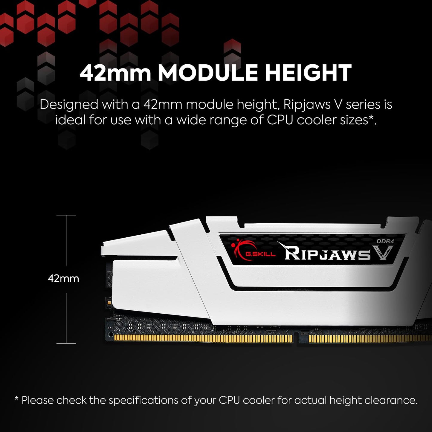 G.Skill Ripjawsv Series Ddr4 Ram (Xmp) 32Gb (2X16Gb) 4000Mt/S Cl18-22-22-42 1.40V Desktop Computer Memory U-Dimm - Black (F4-400