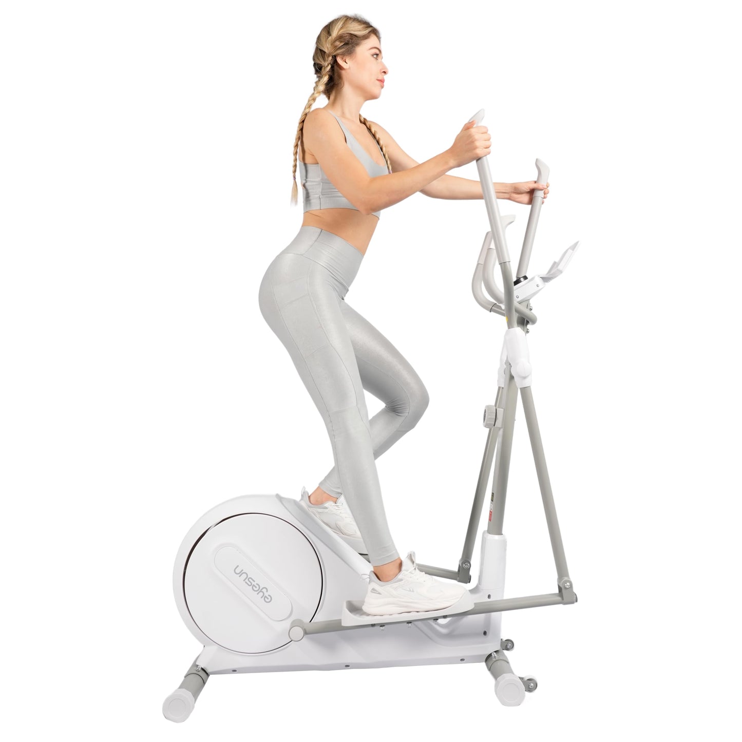 Elliptical Training Machine, Elliptical Machine for Home with Hyper-Quiet Magnetic Driving System,16-Level Resistance & Easy to Store, Portable Home Exercise Equipment with 300LBS Weight Capacity