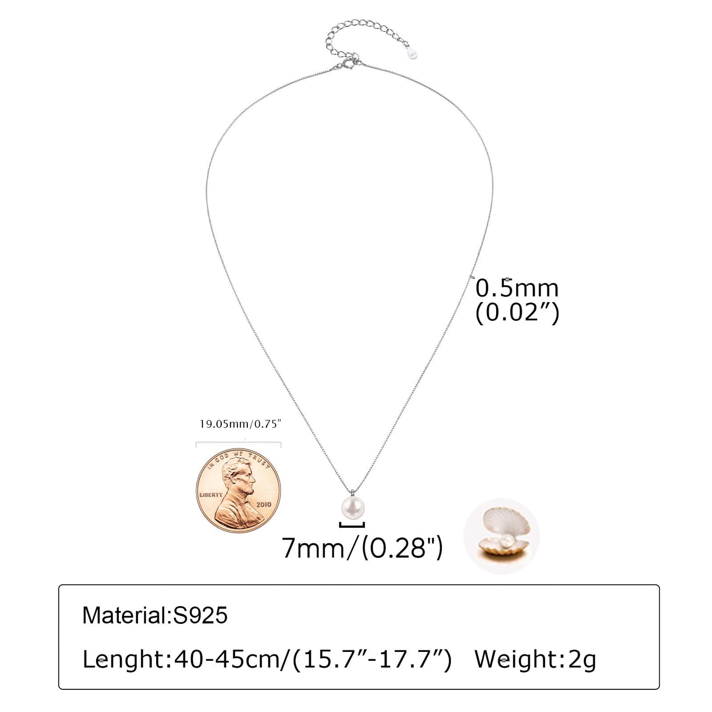 Sister Gifts from Sister - Freshwater Single Pearl Pendant Necklace, 925 Sterling Silver Jewelry, Dainty Birthday Unique Gifts for Women Wife Daughter Friend Mom Birthday Anniversary